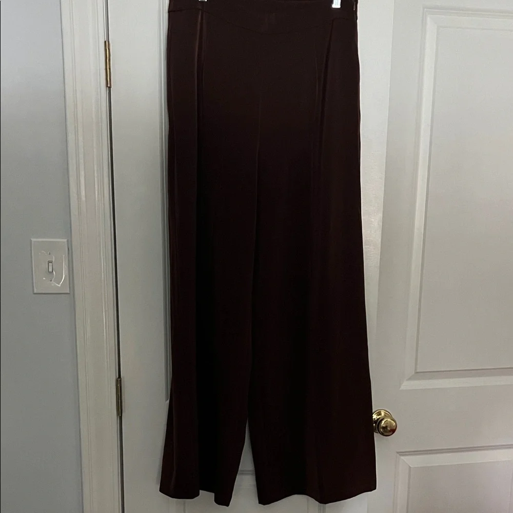 Commense Women's Wide-Leg Pants in Deep Brown - Picture 1 of 2